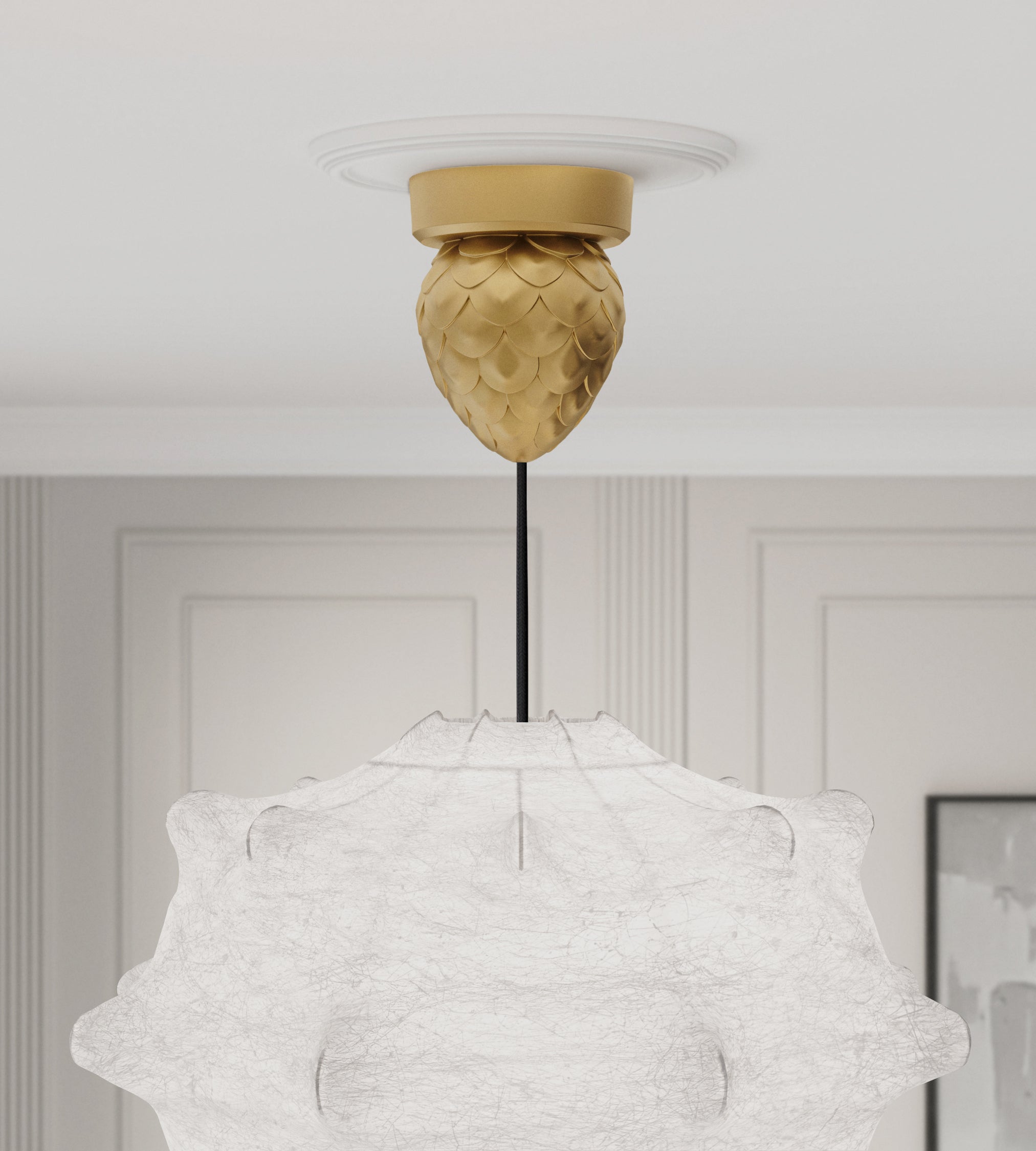 Arton Wire Takkopp pine i guld